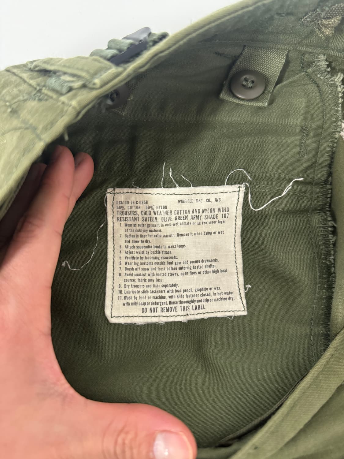 미군 M65 필드 팬츠 (S-S) 상품이미지9