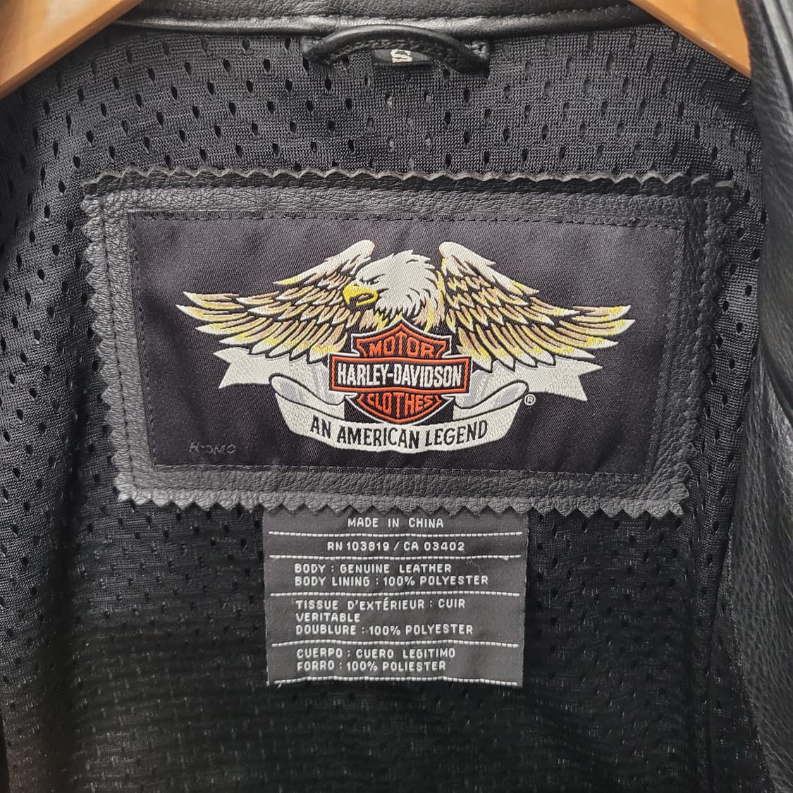 할리데이비슨 엠블러 퍼포레이티드 가죽 자켓 상품이미지6