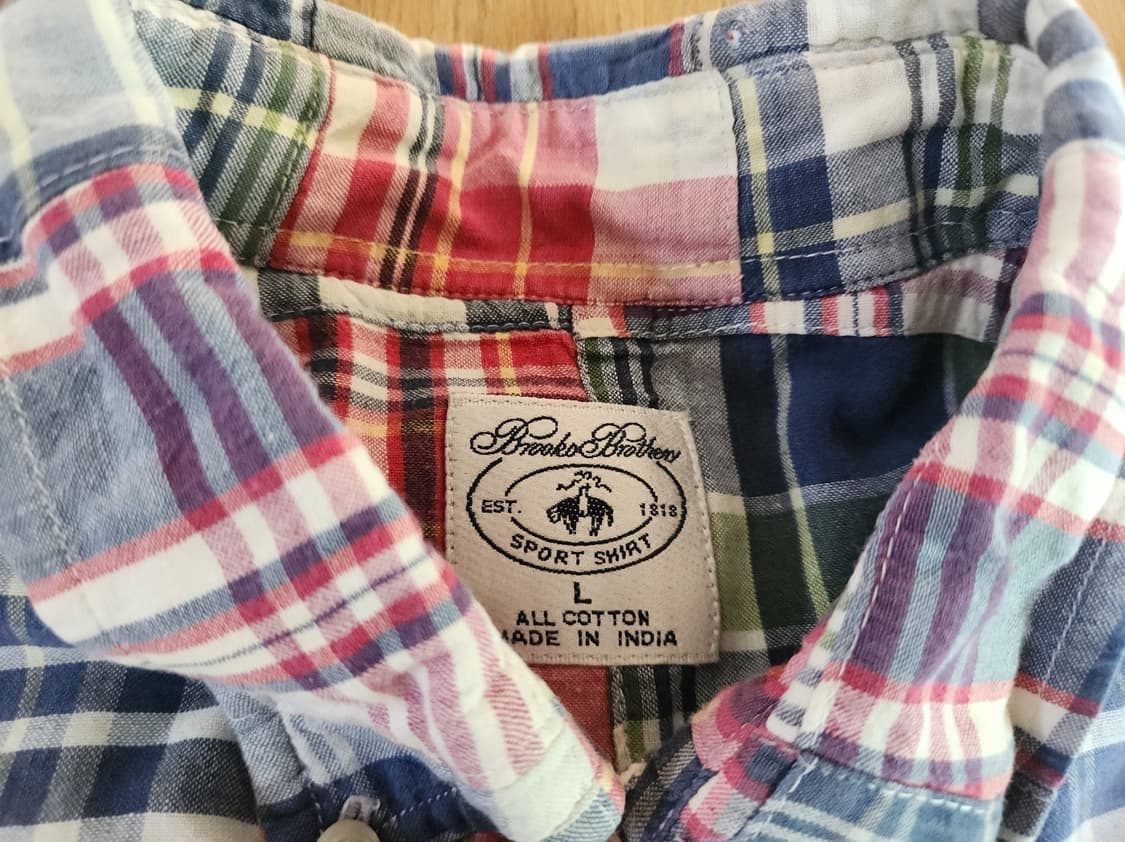 브룩스브라더스 패치워크 셔츠(L) 상품이미지5