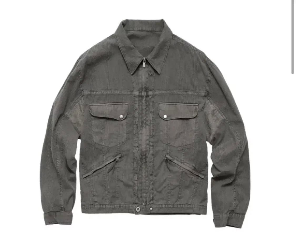 [3] 폴리테루 히코리 집 트러커 스트라이프 그레이 상품이미지1