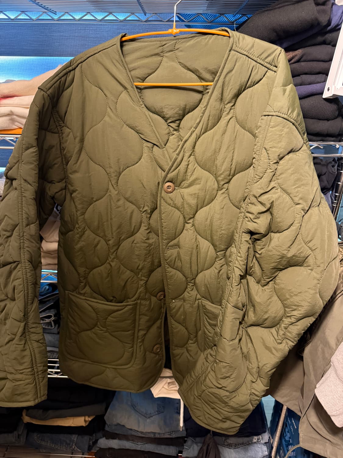 경량 오버핏 퀄팅 깔깔이 누빔 L 상품이미지1