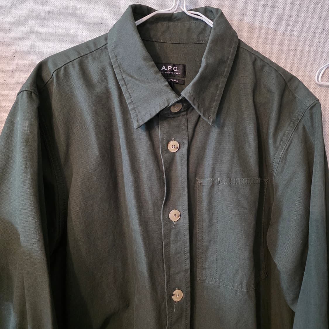 A.P.C. 아페쎄 셔츠 자켓 카키(그레이엄 카발리에 캔버스 셔츠 ) 상품이미지6