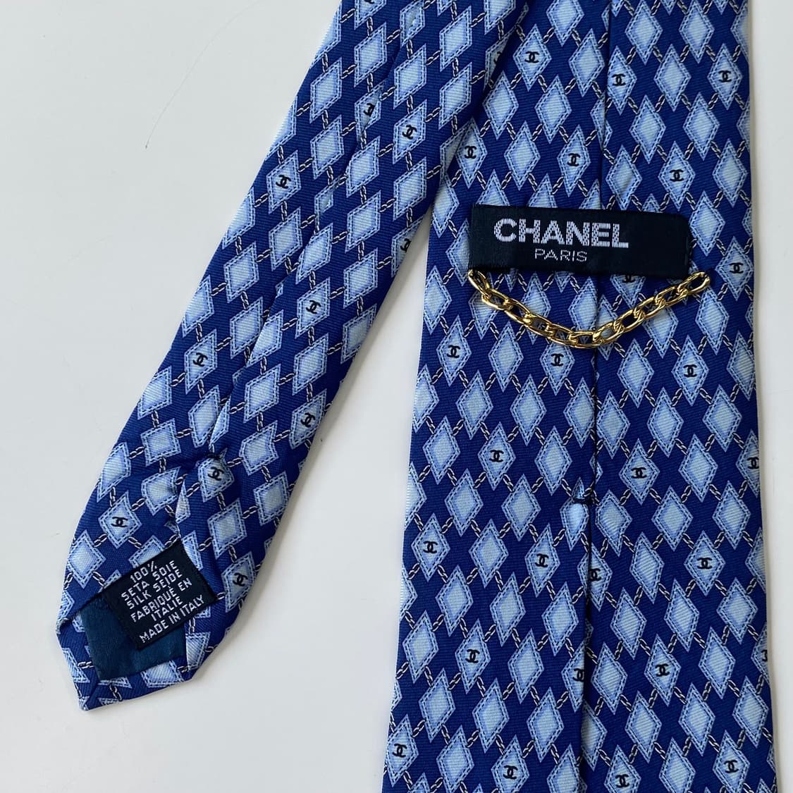 샤넬(CHANEL)  금장 모노그램 명품 정품 넥타이 상품이미지7