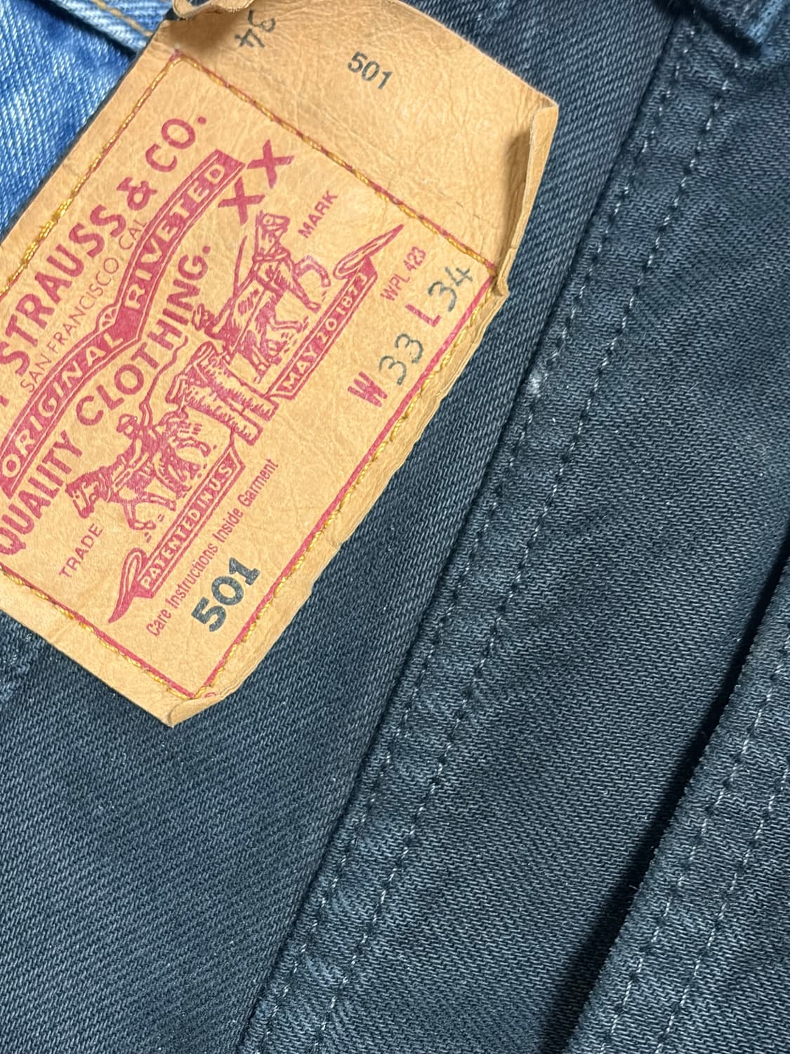 리바이스 501 흑청데님 34 상품이미지1