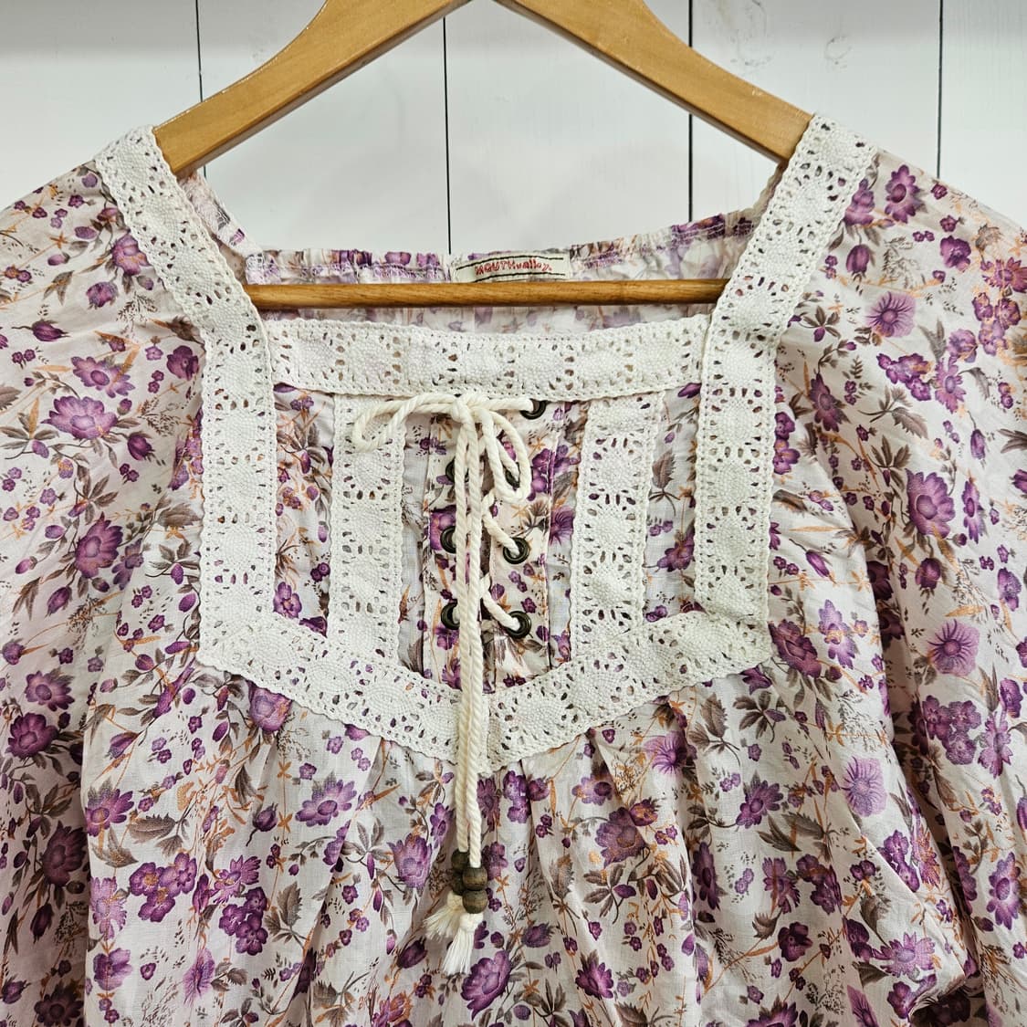 no0327 플로럴 케이프 망또 블라우스 상품이미지3