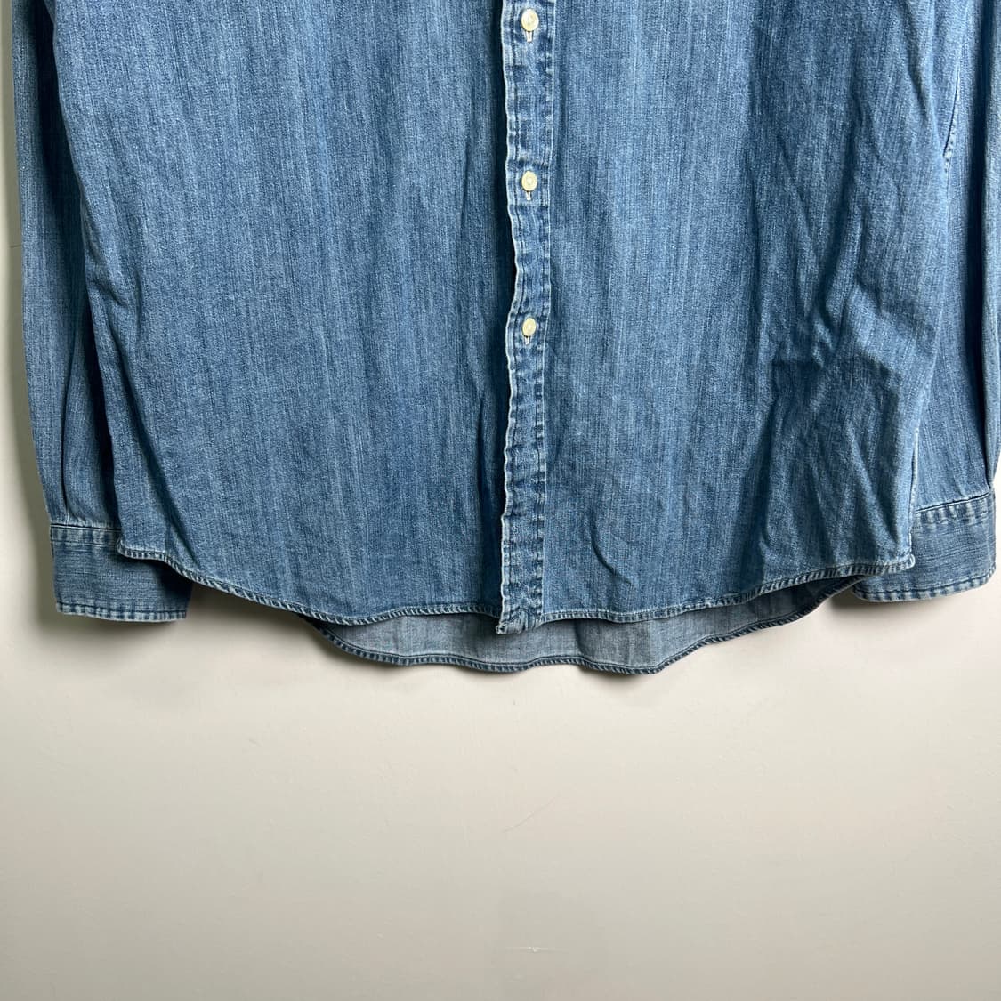 폴로 랄프로렌 샴브레이 데님 셔츠 L 상품이미지5