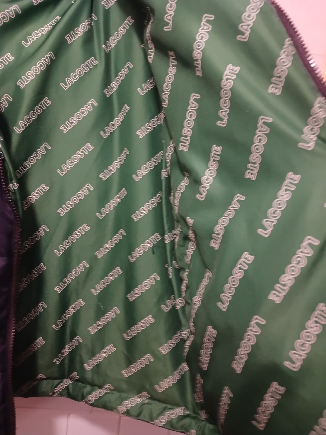 라코스테 정품 남성 양면 패딩 54 (105 까지 가능) 사이즈 상품이미지4