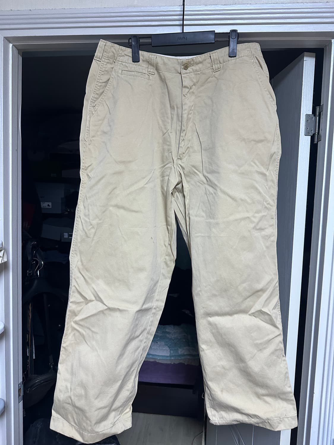 [L] 빈티지 아메리카니노 와이드 치노 팬츠 베이지 상품이미지1