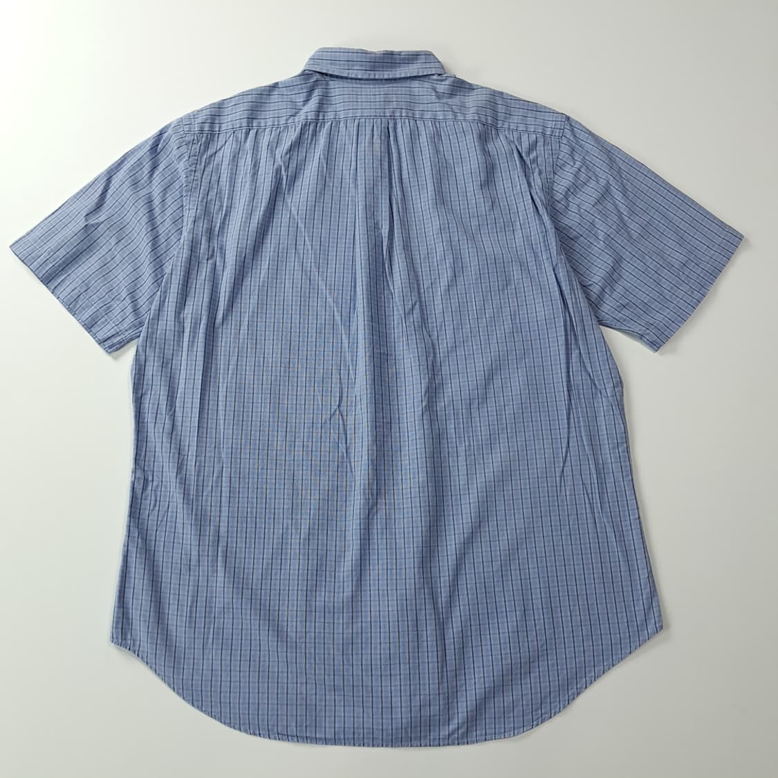 CK504 L 폴로 90s 홍콩판 블루 멀티 스몰체크 반팔 셔츠 남방 상품이미지6