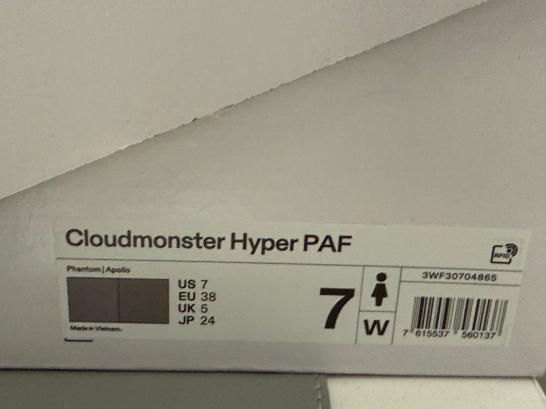 (새상품) W 온러닝x파프 클라우드몬스터하이퍼 240 상품이미지2