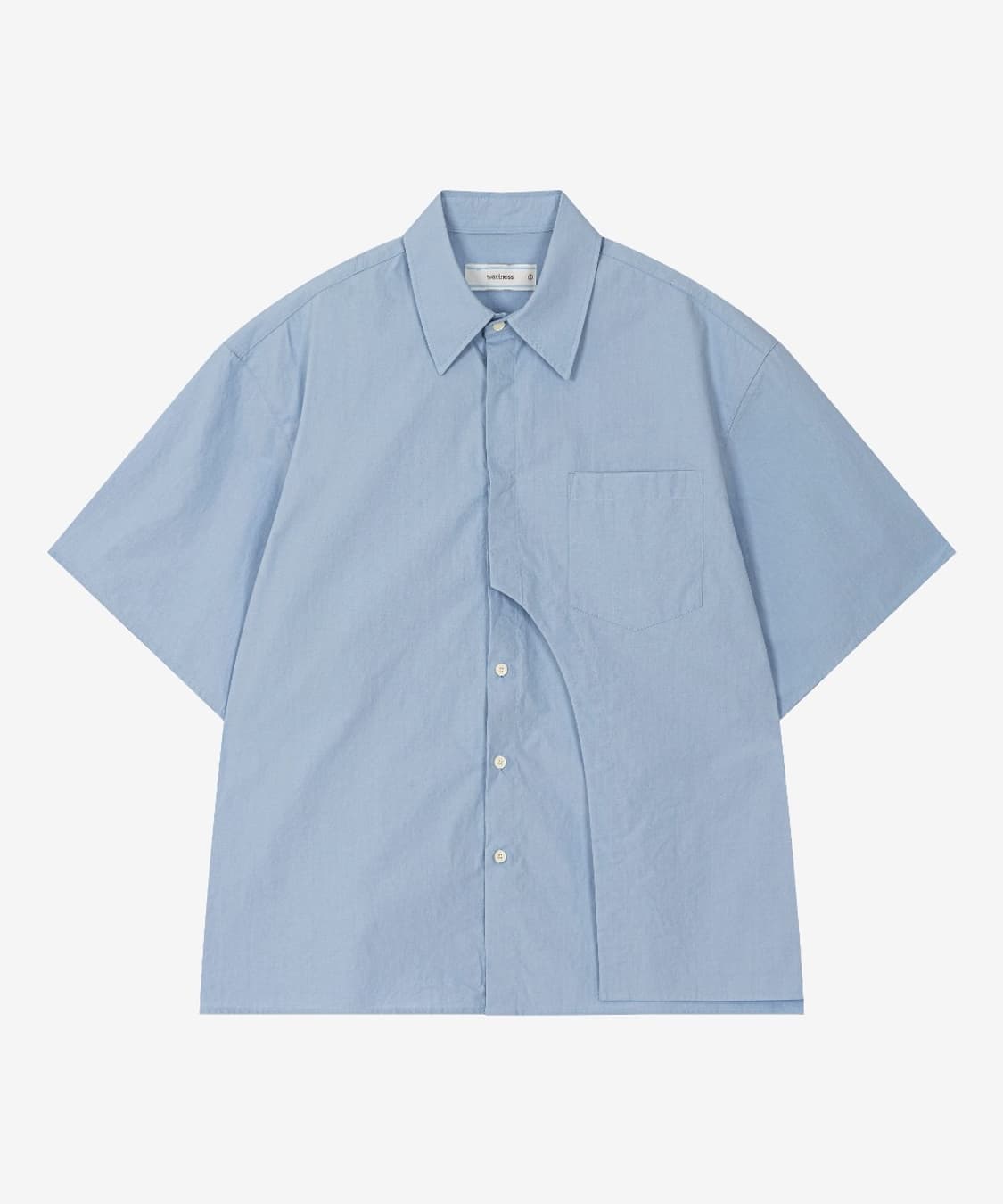 [2] 웨이비니스 h라인 하프 셔츠_페일 블루 상품이미지1