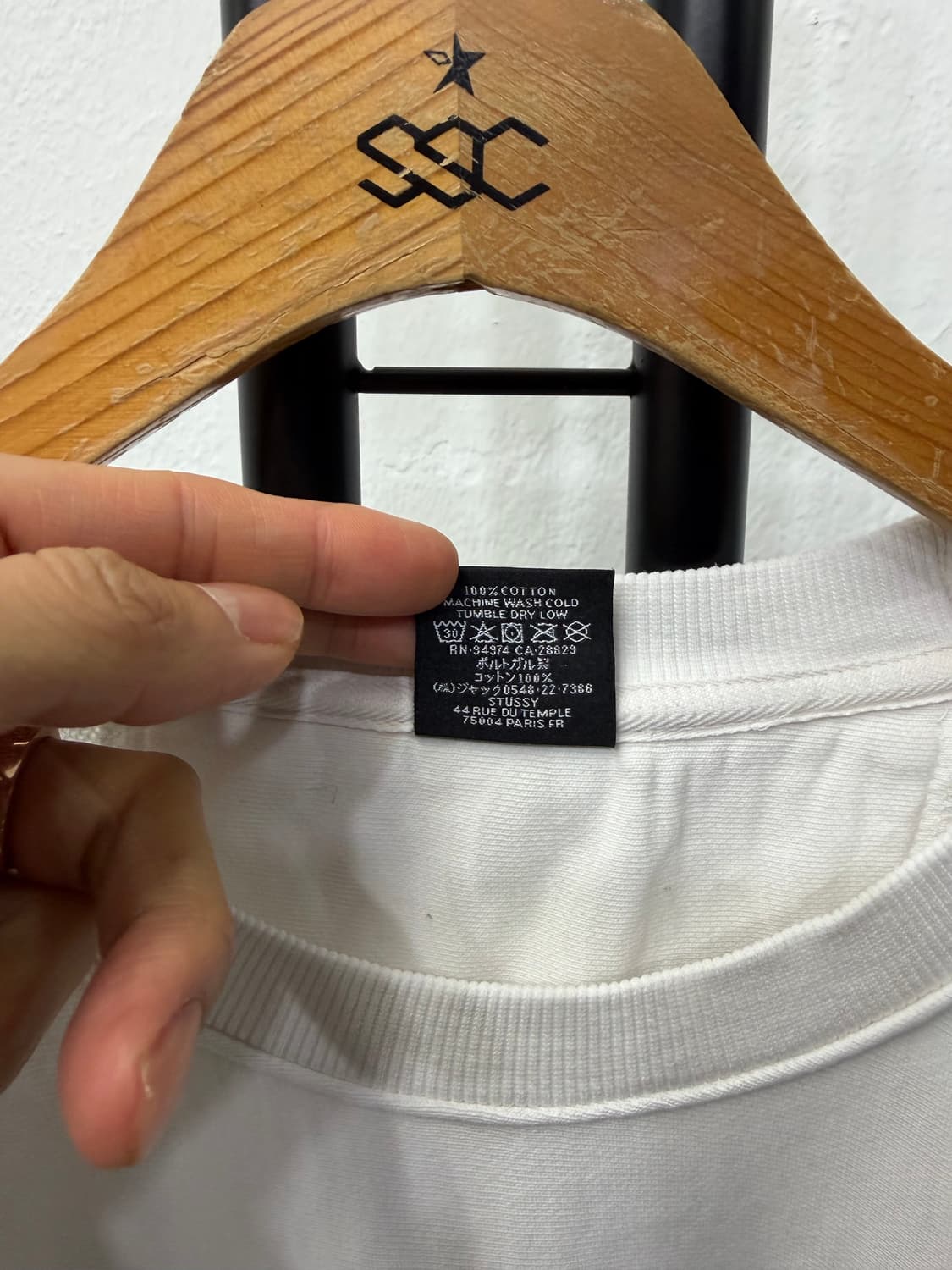 정품) 스투시 8볼 흰색 맨투맨 티셔츠 L 상품이미지7