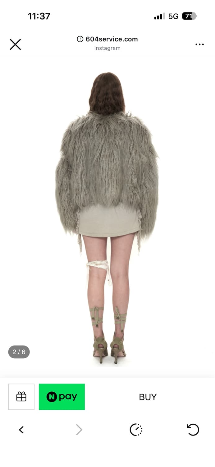 604서비스 604service 퍼자켓 세이지 그레이 상품이미지2