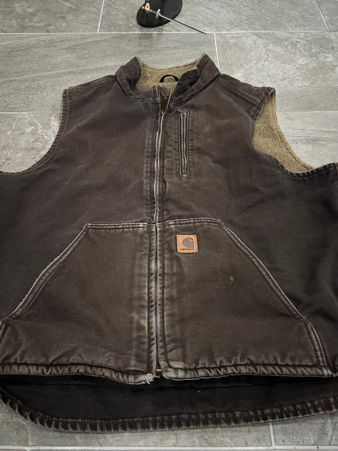 (XL)칼하트 셰르파 넥 조끼베스트 V33 DKB 다크브라운 상품이미지8