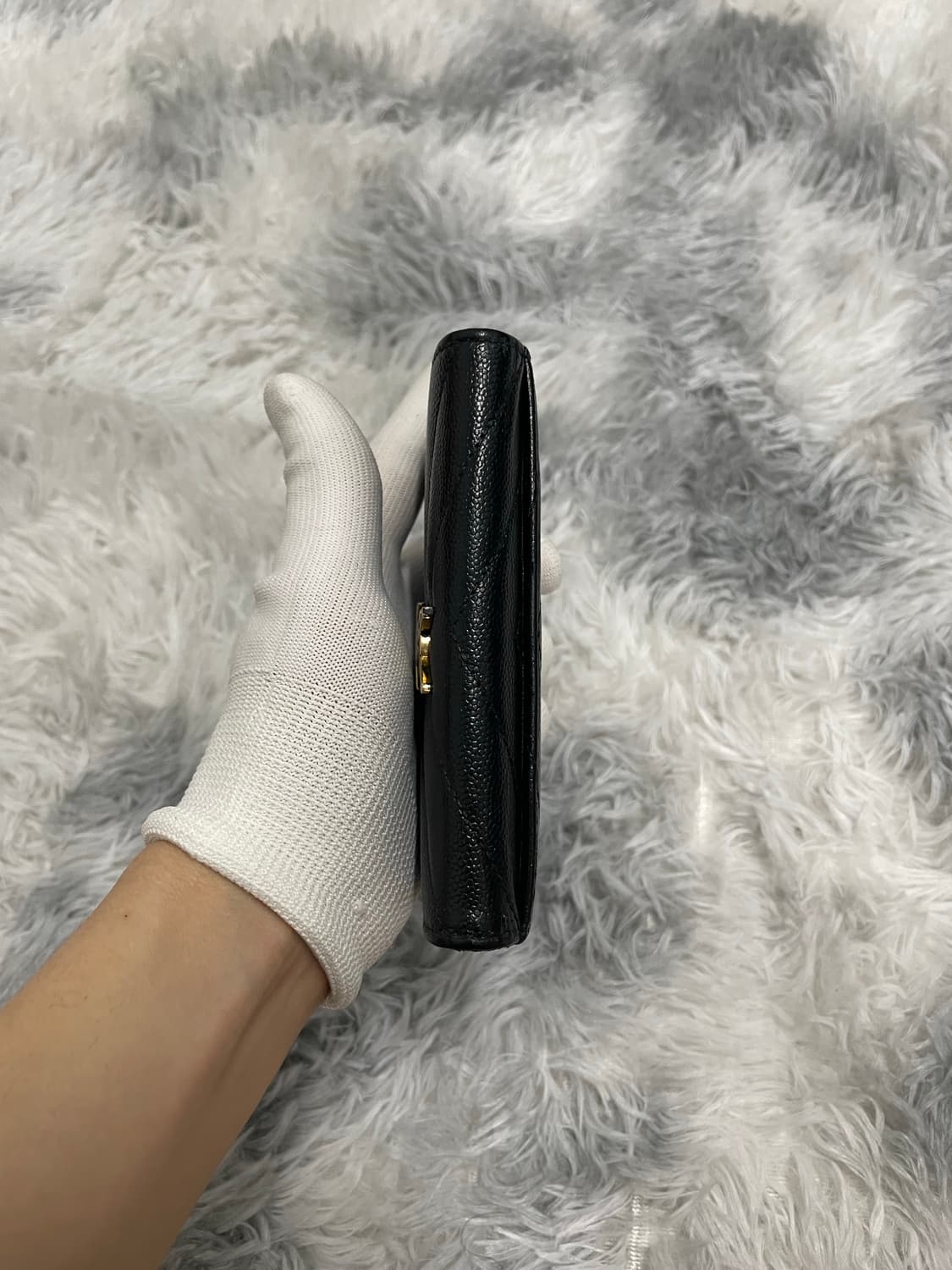 입생로랑 마틀라세 엔벨로프 중지갑 블랙 [os] 상품이미지3