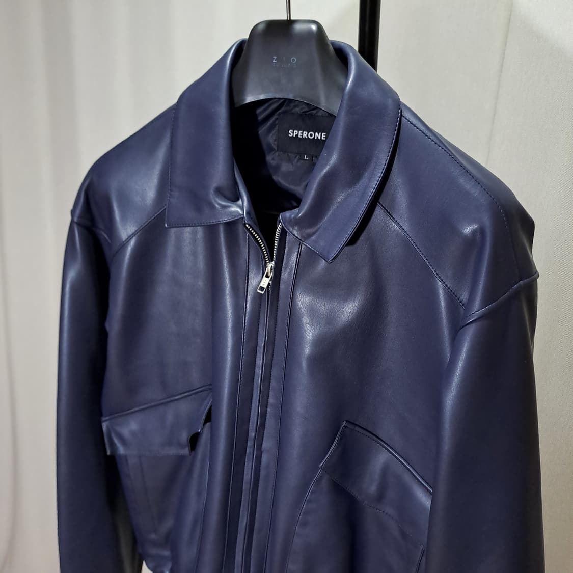 (새상품급) 스페로네 A-2 비건 레더 자켓 L B418 상품이미지2