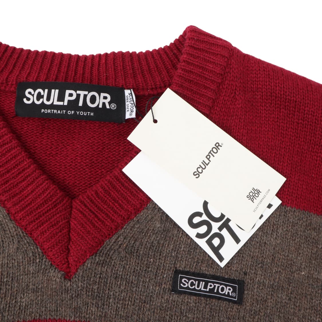 스컬프터 크롭 스트라이프 니트 상품이미지7