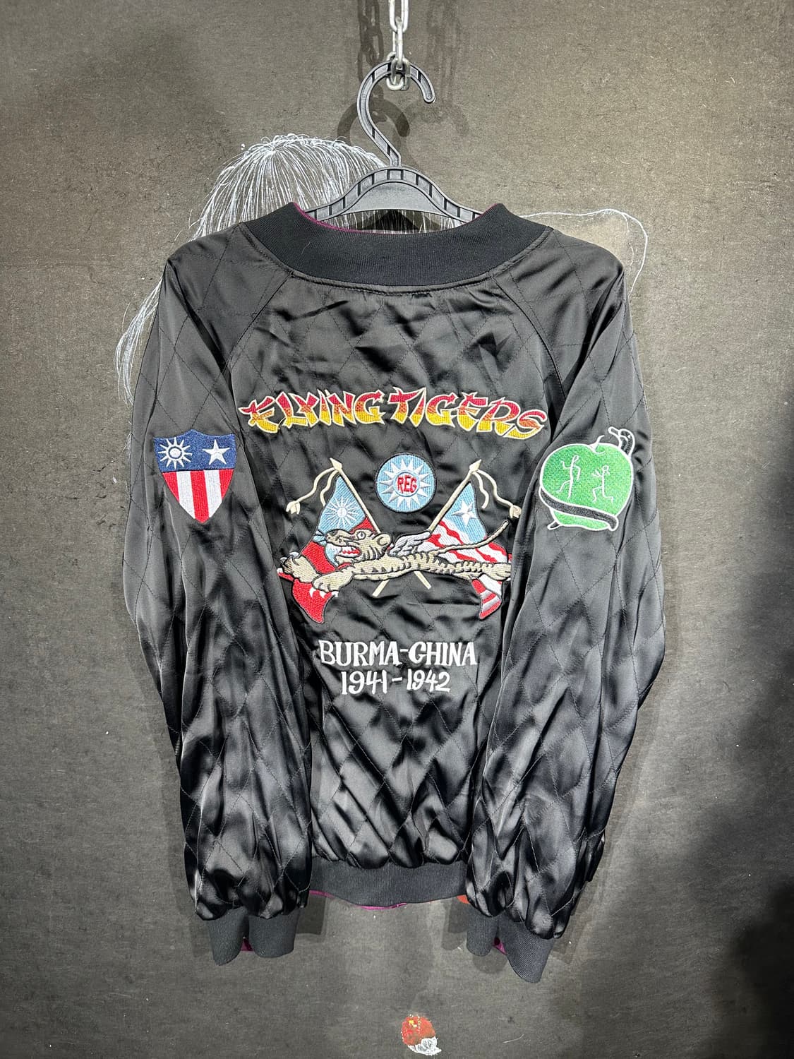 일본빈티지 Snihers 양면 리버시블 자수 스카잔 XXLㅇ 상품이미지9