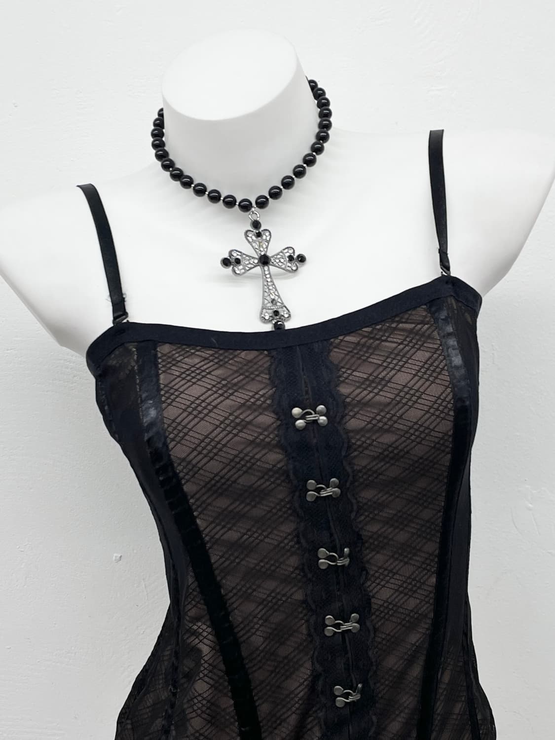블랙 본디지 후크 코르셋 상품이미지2