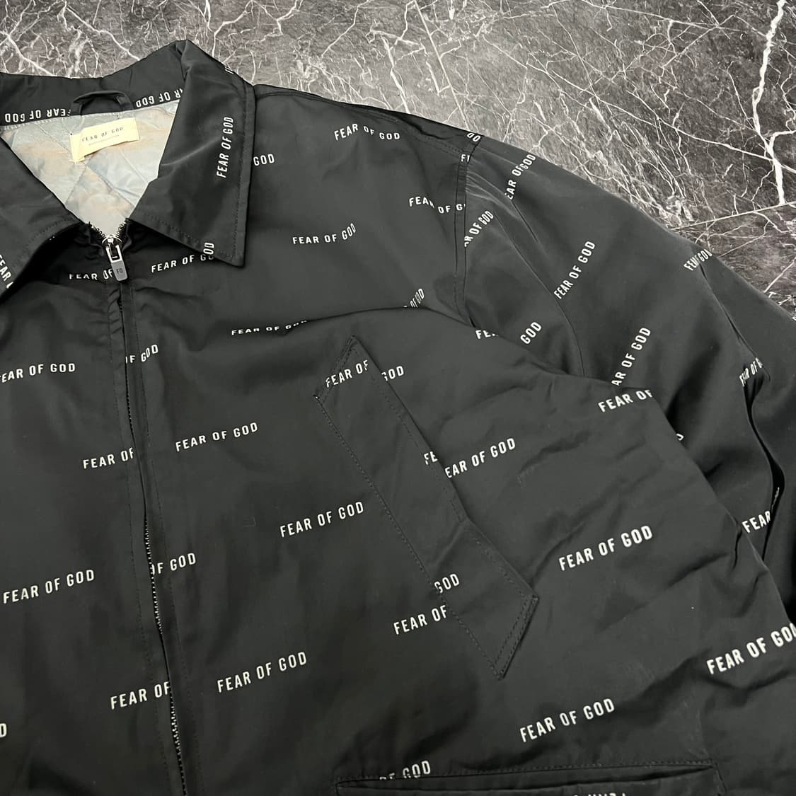 피어오브갓 6th 컬렉션 퀼티드 필드 자켓 블랙 상품이미지5