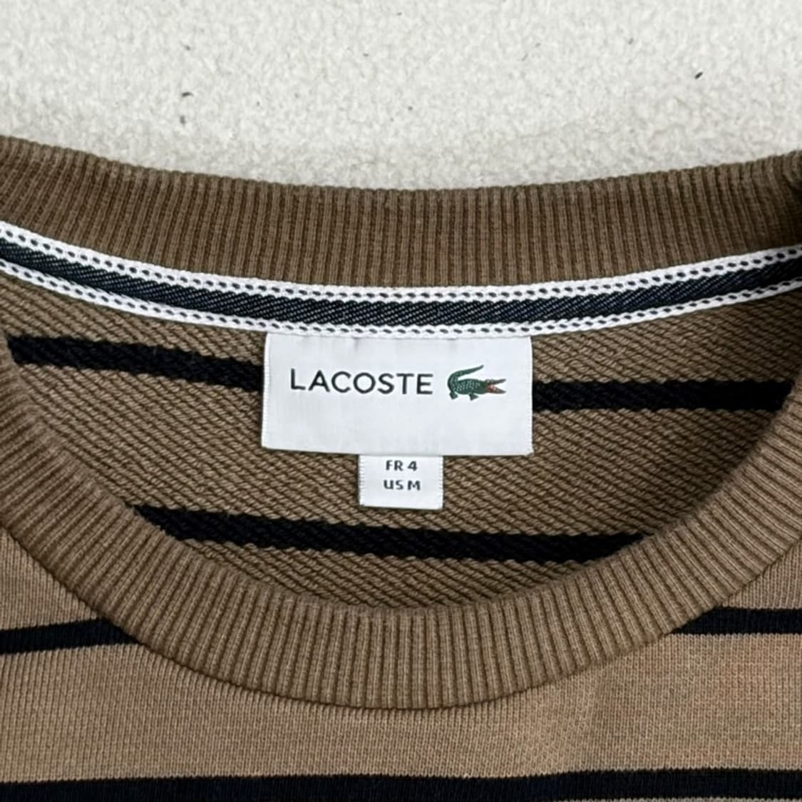 LACOSTE 스트라이프 크루넥 스웻셔츠 M 상품이미지4