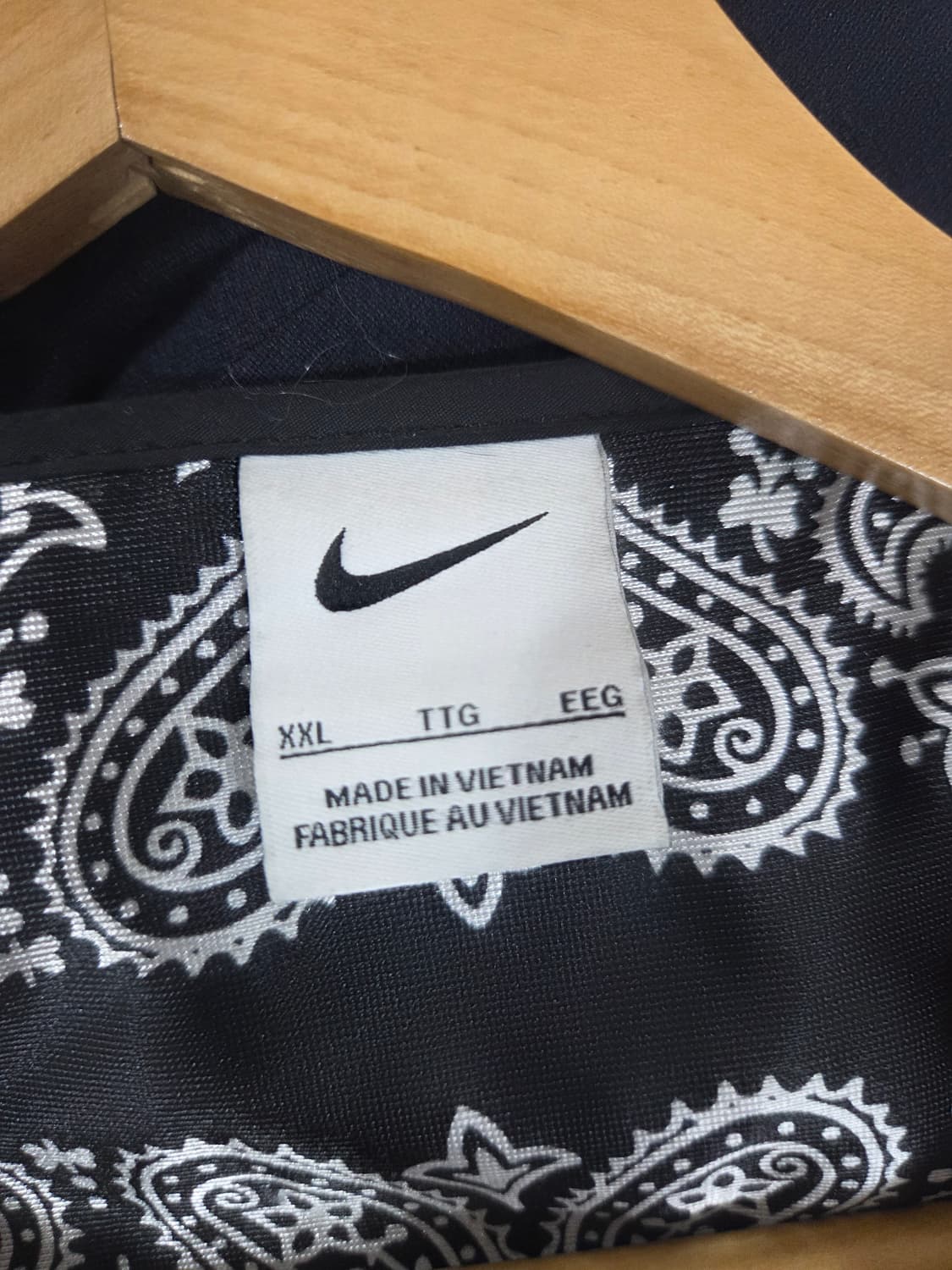 나이키 블랙 조끼 페이즐리 안감 상품이미지3