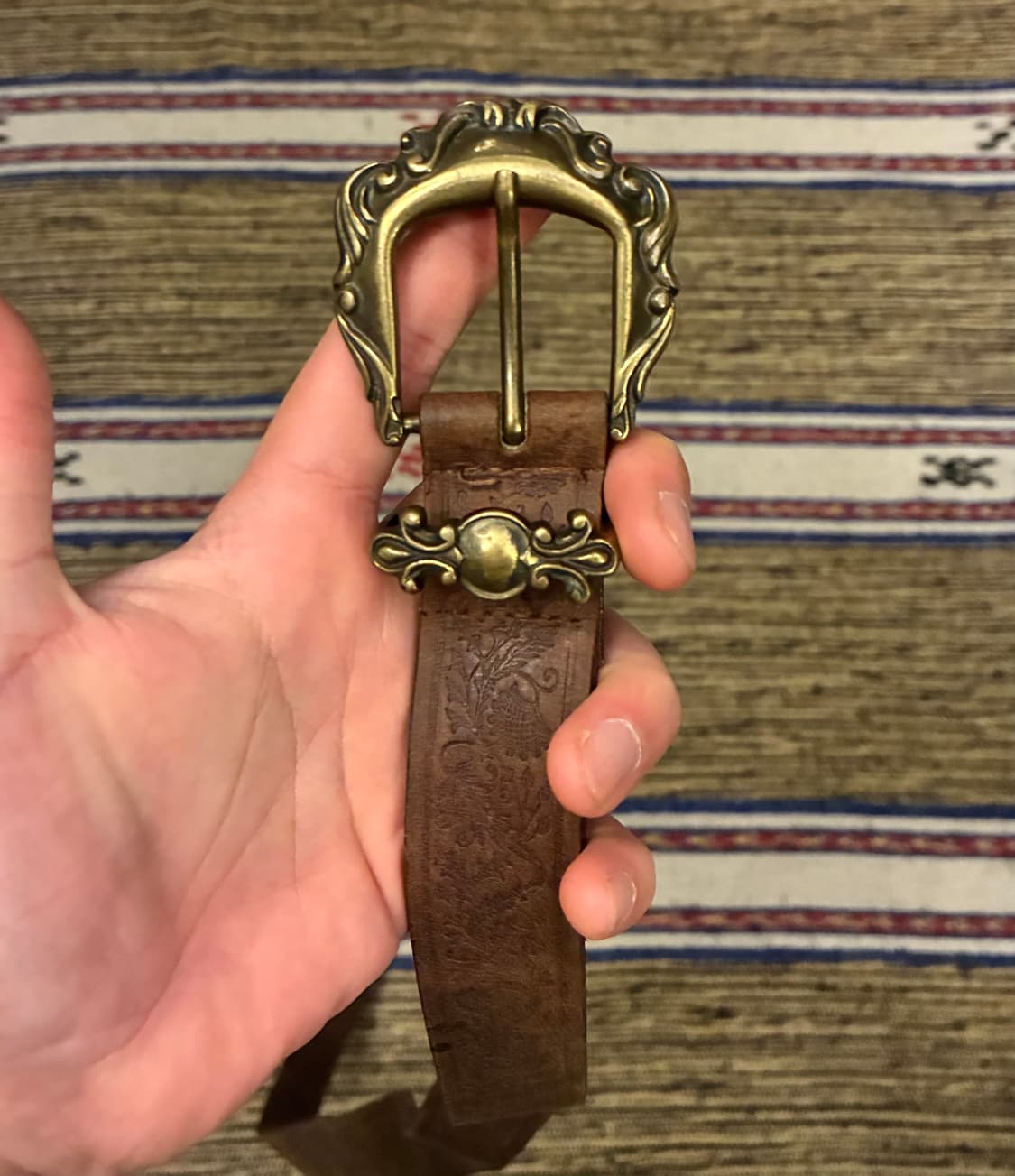 (27~30)90s CANADA 리얼 베지터블 레더 빈티지 웨스턴벨트 상품이미지2