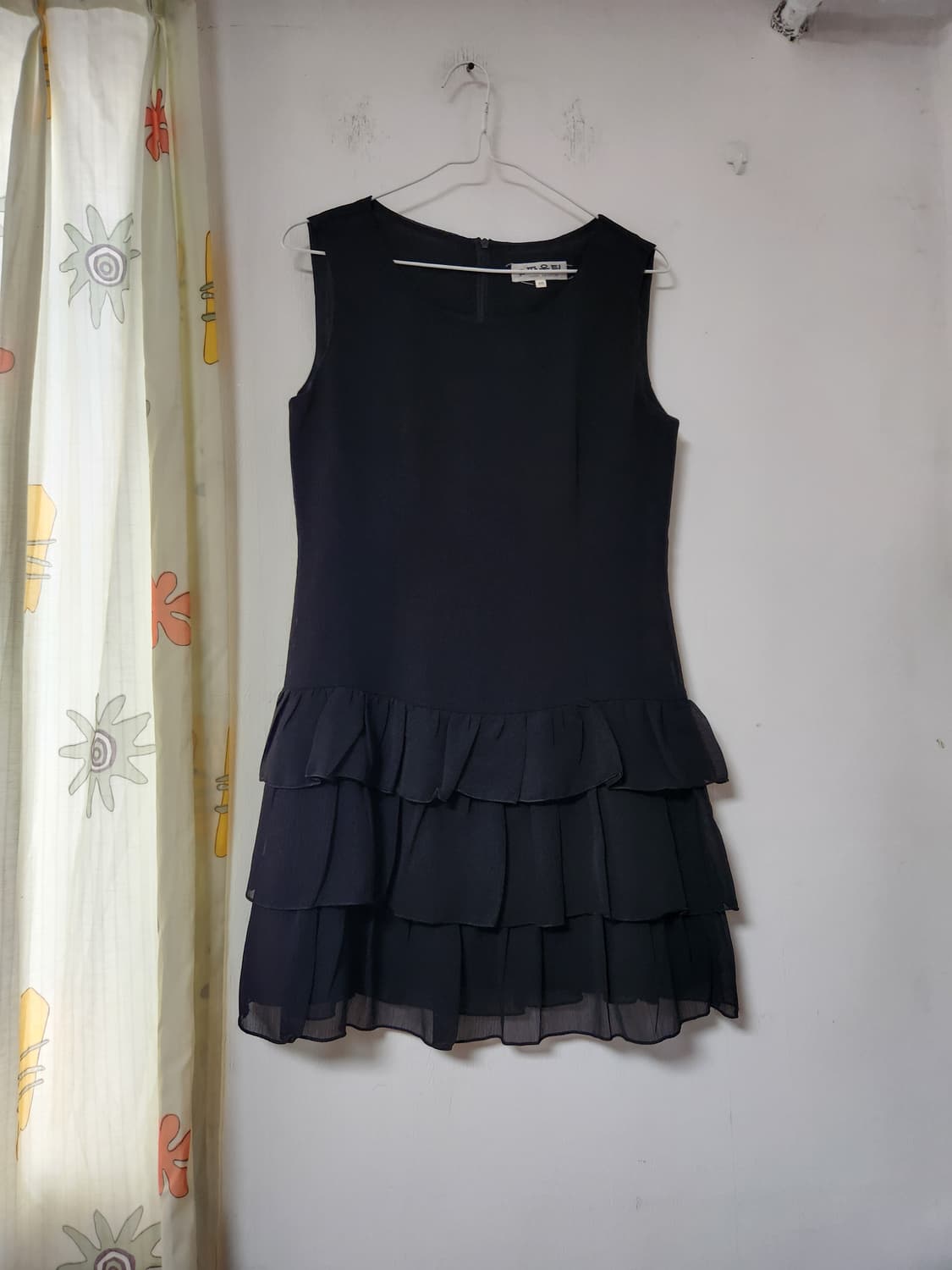 블랙 프릴 레이어드 민소매 원피스66 상품이미지1