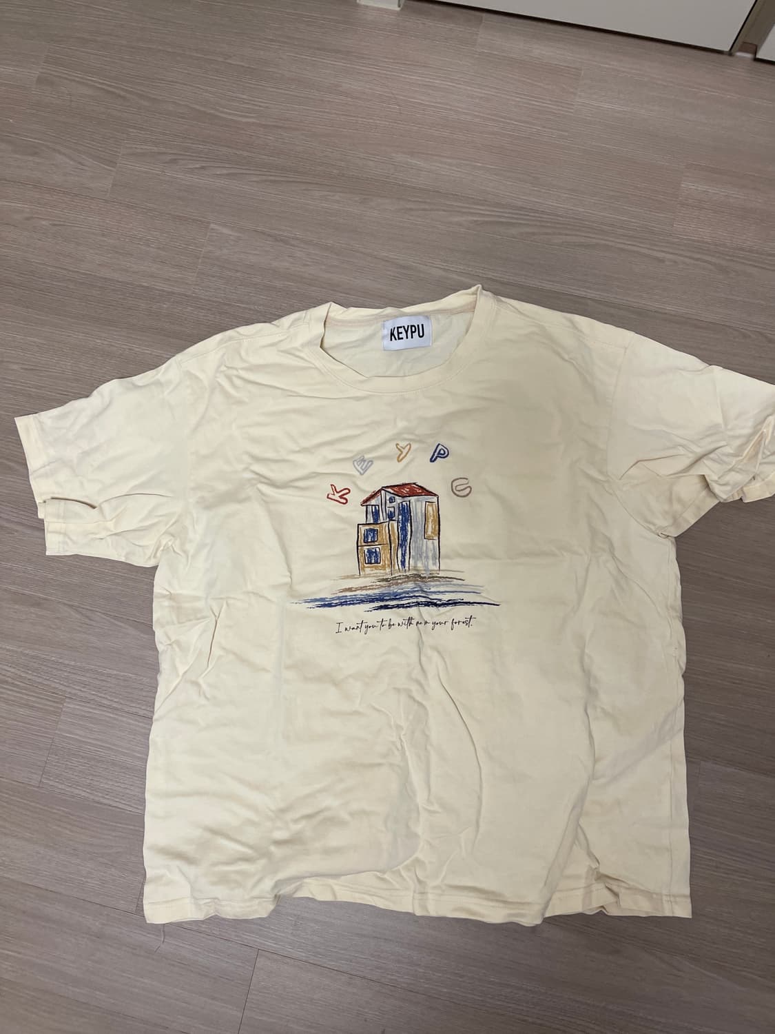 키퓨 아이보리 티셔츠 상품이미지1