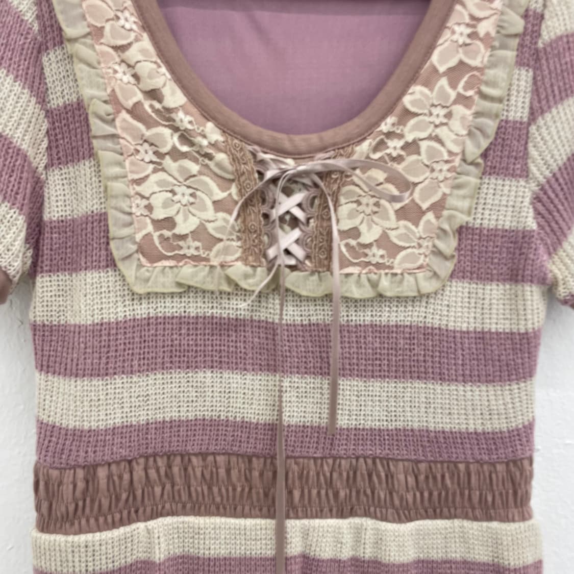 pink stripe knite dress 상품이미지3