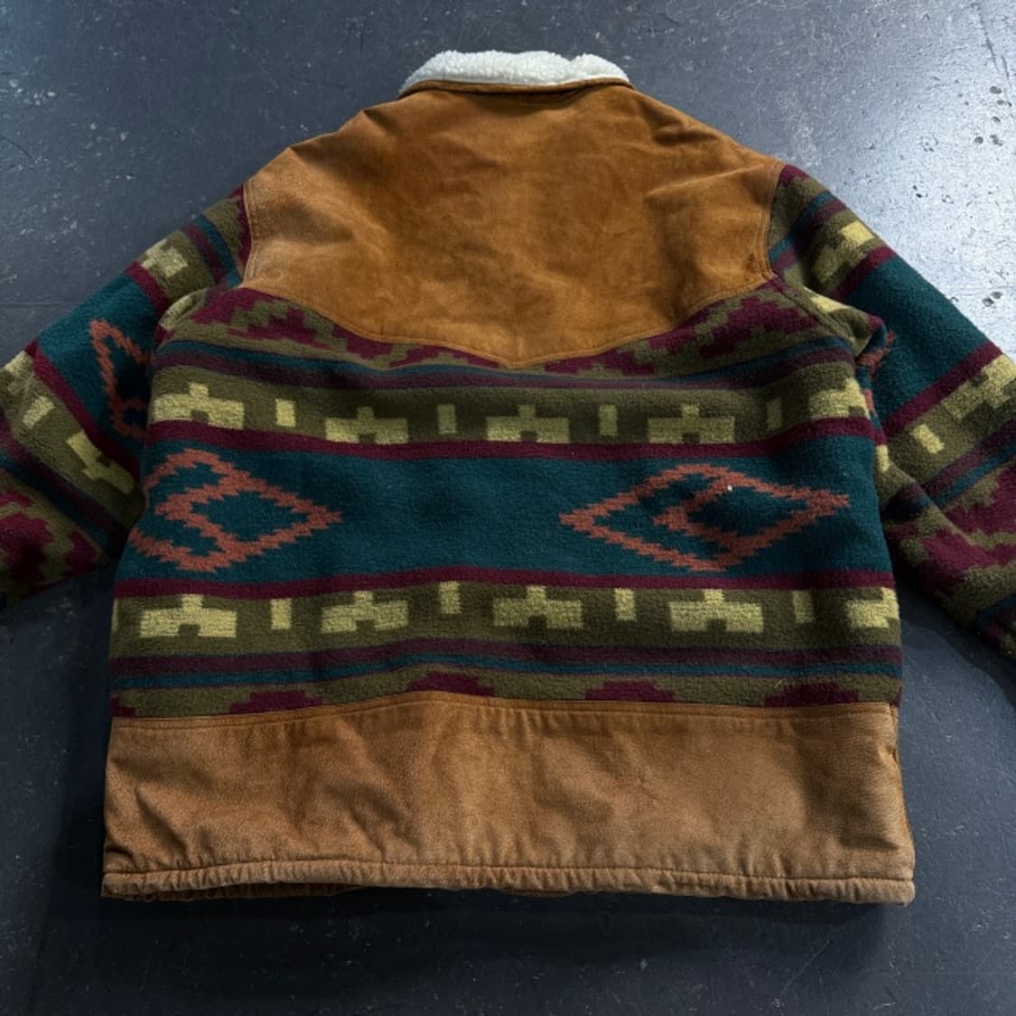 105 빈티지 웨스턴 노르딕 패턴 무스탕 자켓  상품이미지6