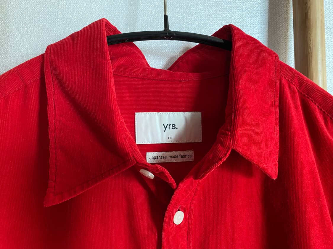 이얼즈어고 코듀로이 포이카 셔츠 레드 L 상품이미지2