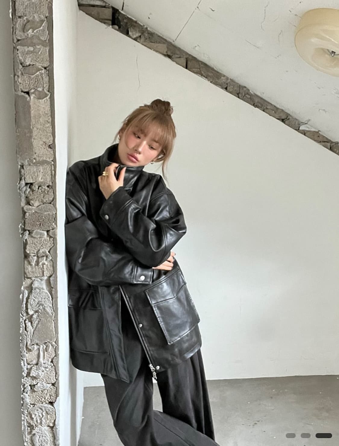 에트몽 Faux Leather Fur Coat, B 상품이미지6