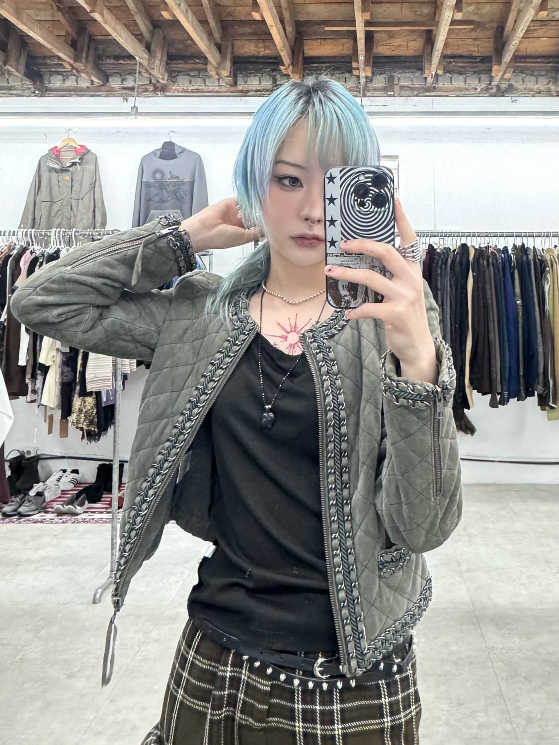 Haute Hippie 퀄팅 체인 자켓 상품이미지7