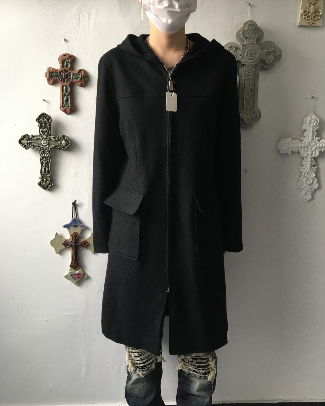 Woolen hood coat 상품이미지6