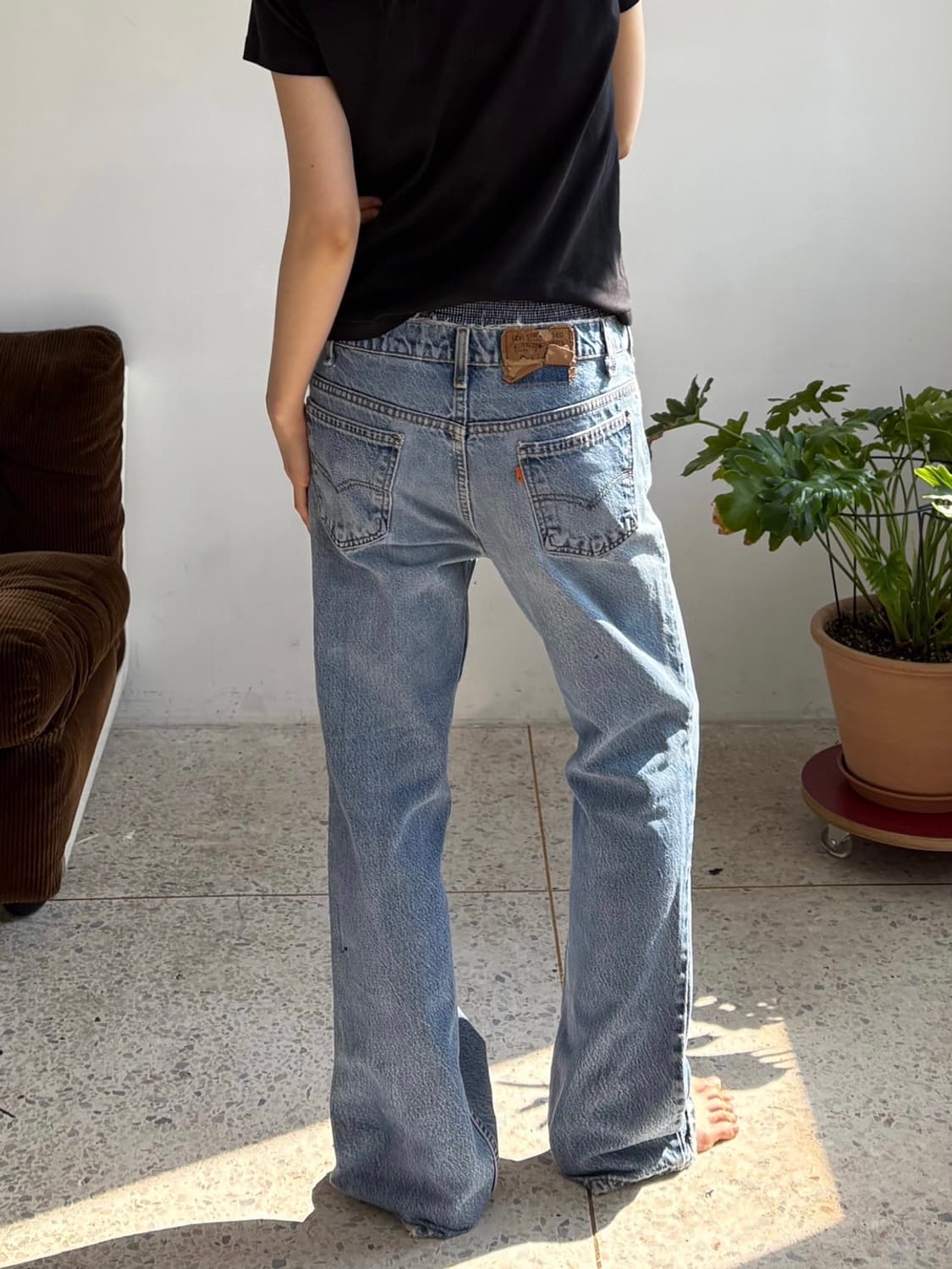 MADE IN USA 🇺🇸 90's 리바이스 517 오렌지 블랭크탭 상품이미지2