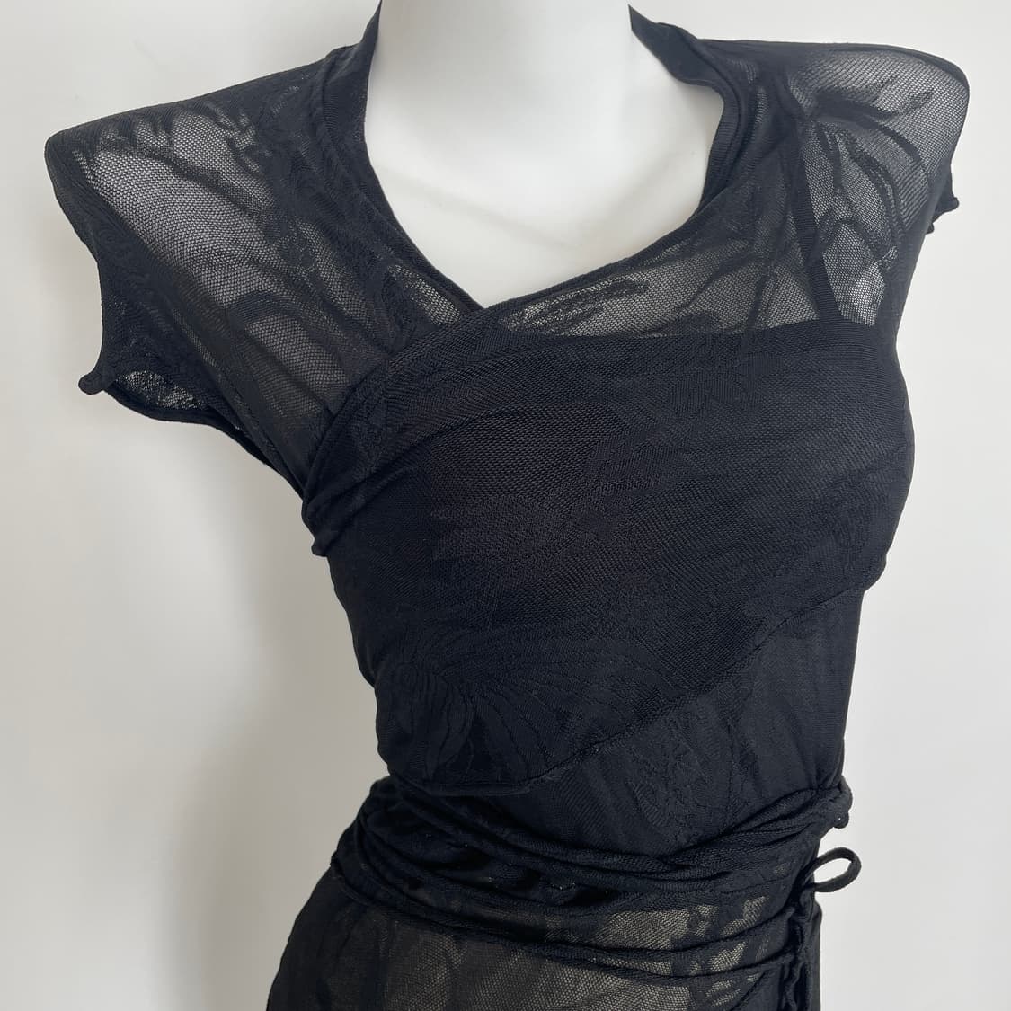 겐조 메시 랩 아일렛 레이어드 드레스 원피스 상품이미지2