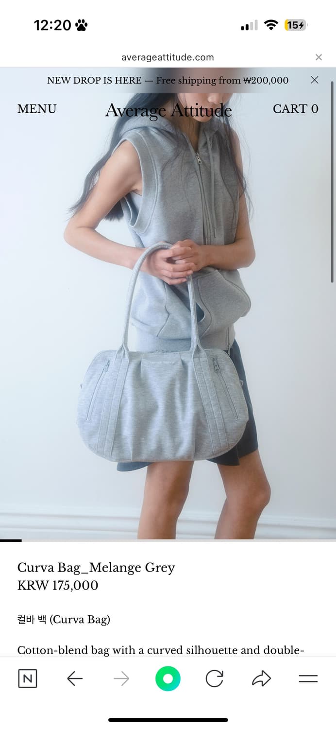 Average Attitude Curva Bag Gray 상품이미지2