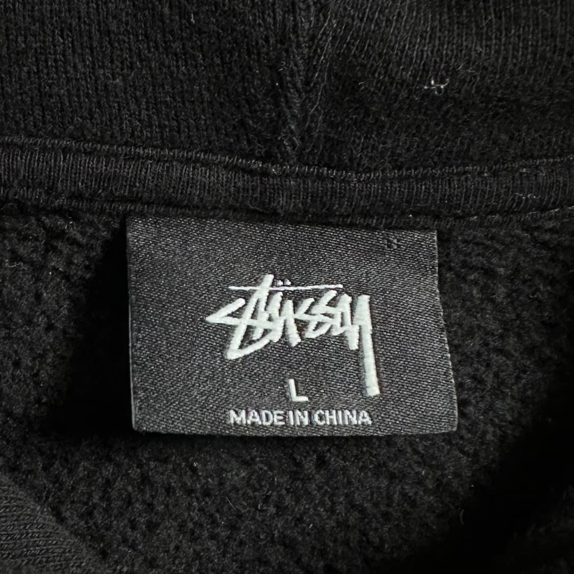 스투시 블랙 스탁로고 후드티  상품이미지7