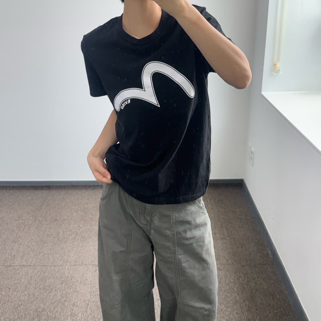 Evisu 에비수 빅 로고 블랙 반팔 상품이미지2