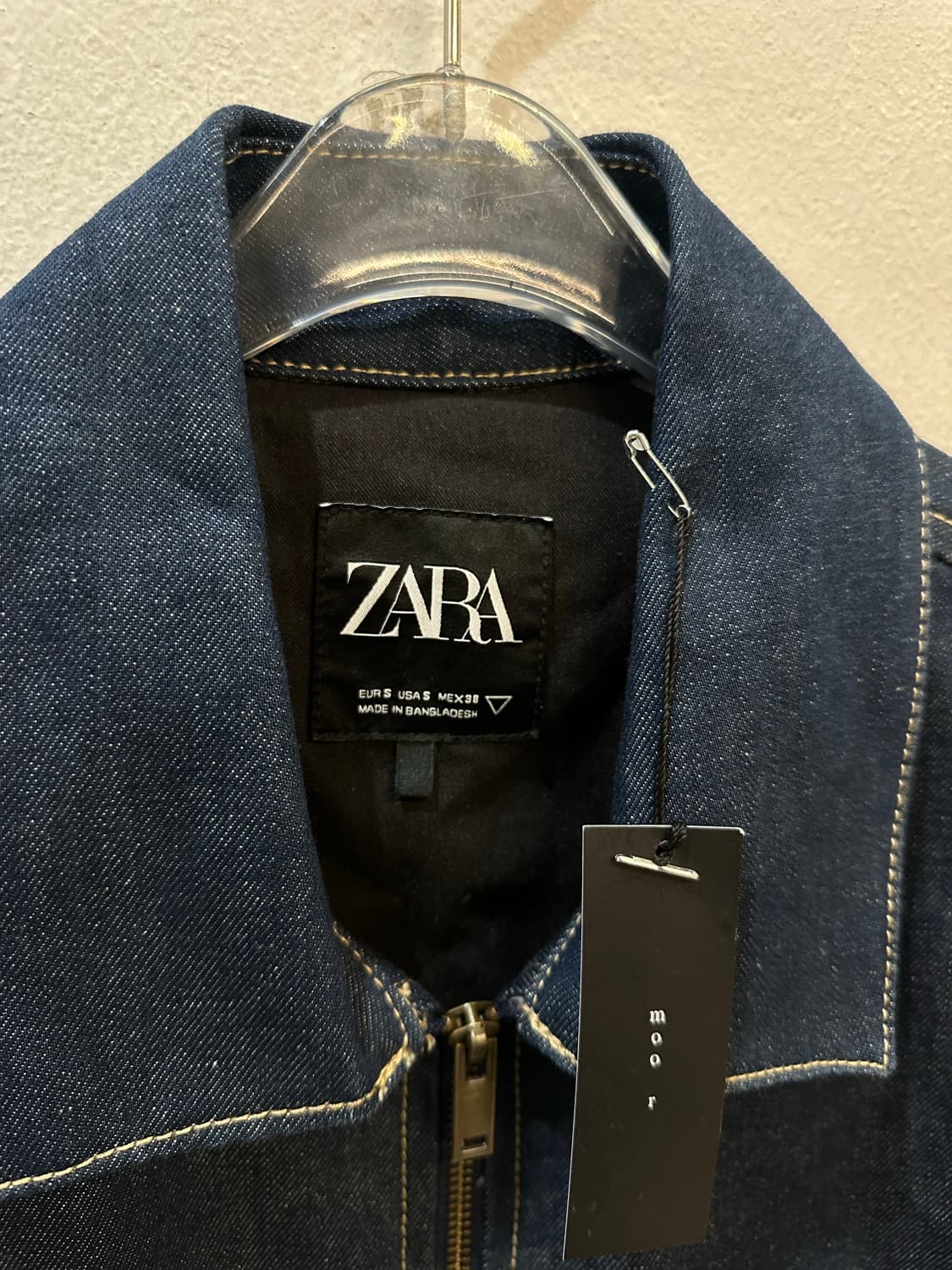 Zara denim zip up jacket 상품이미지4