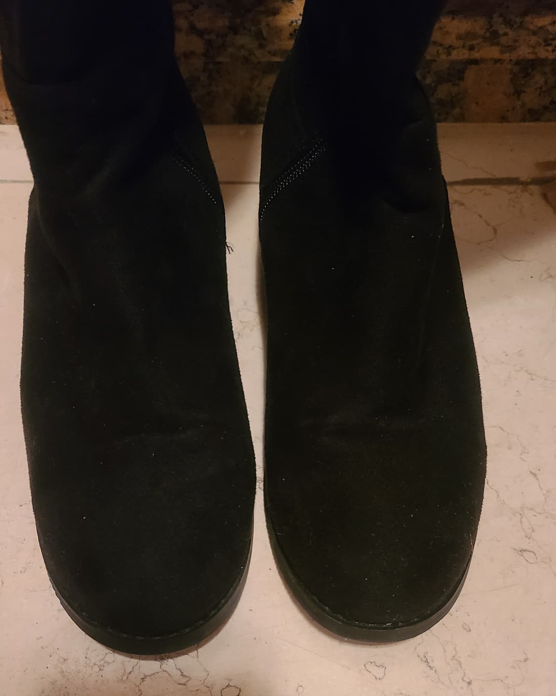 블랙 색상의 스웨이드 롱부츠 240 상품이미지3