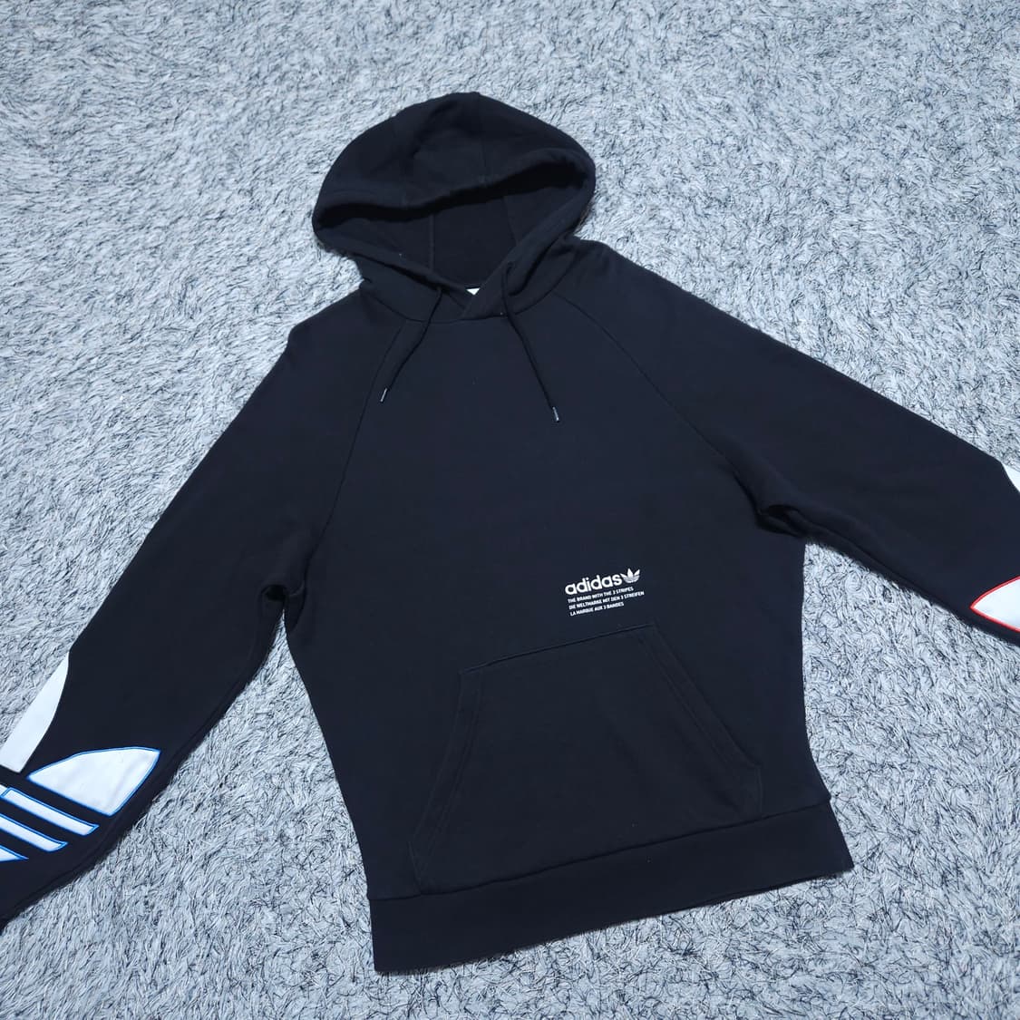 아디다스) M 남자 트라이컬러 후드티셔츠 / 왕눈이샵 상품이미지2