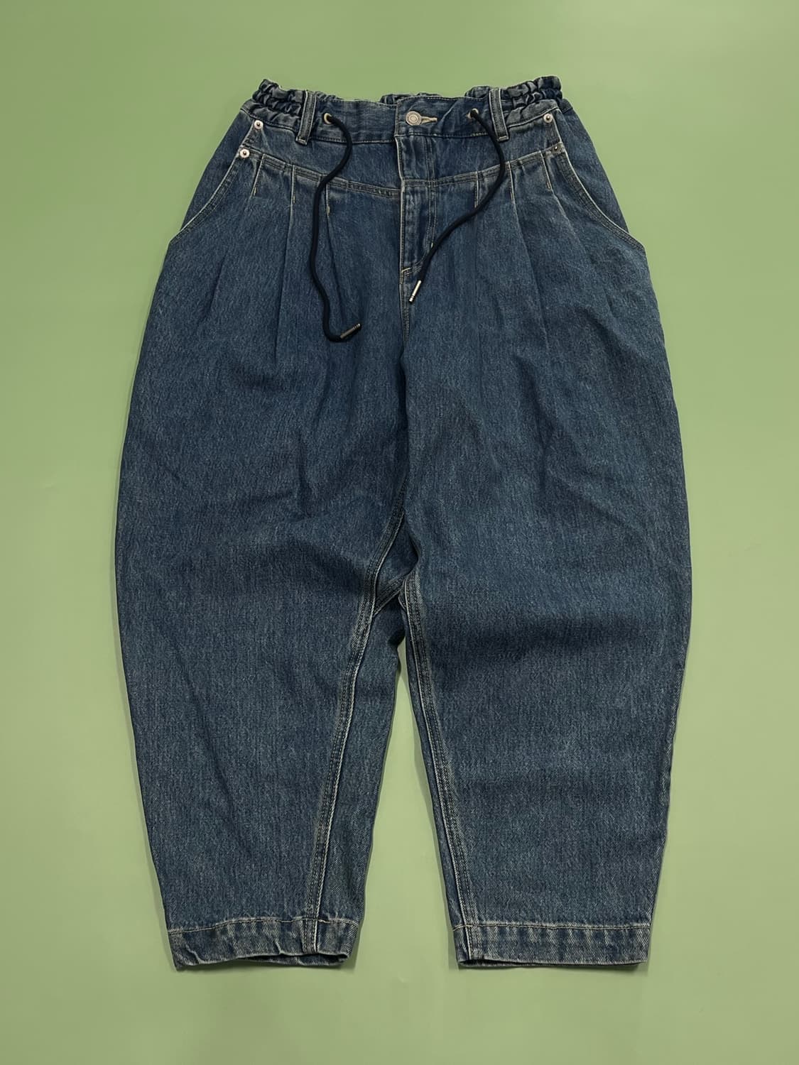 (46) 송지오옴므 투턱 캐롯 와이드 벌룬 데님 팬츠 상품이미지2