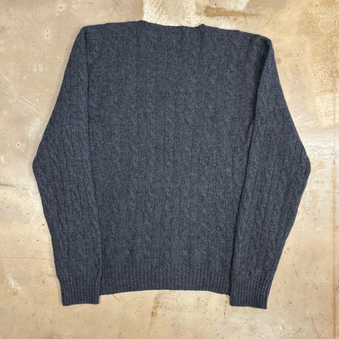 XL 폴로랄프로렌 울 캐시미어 챠콜 케이블 니트 상품이미지3