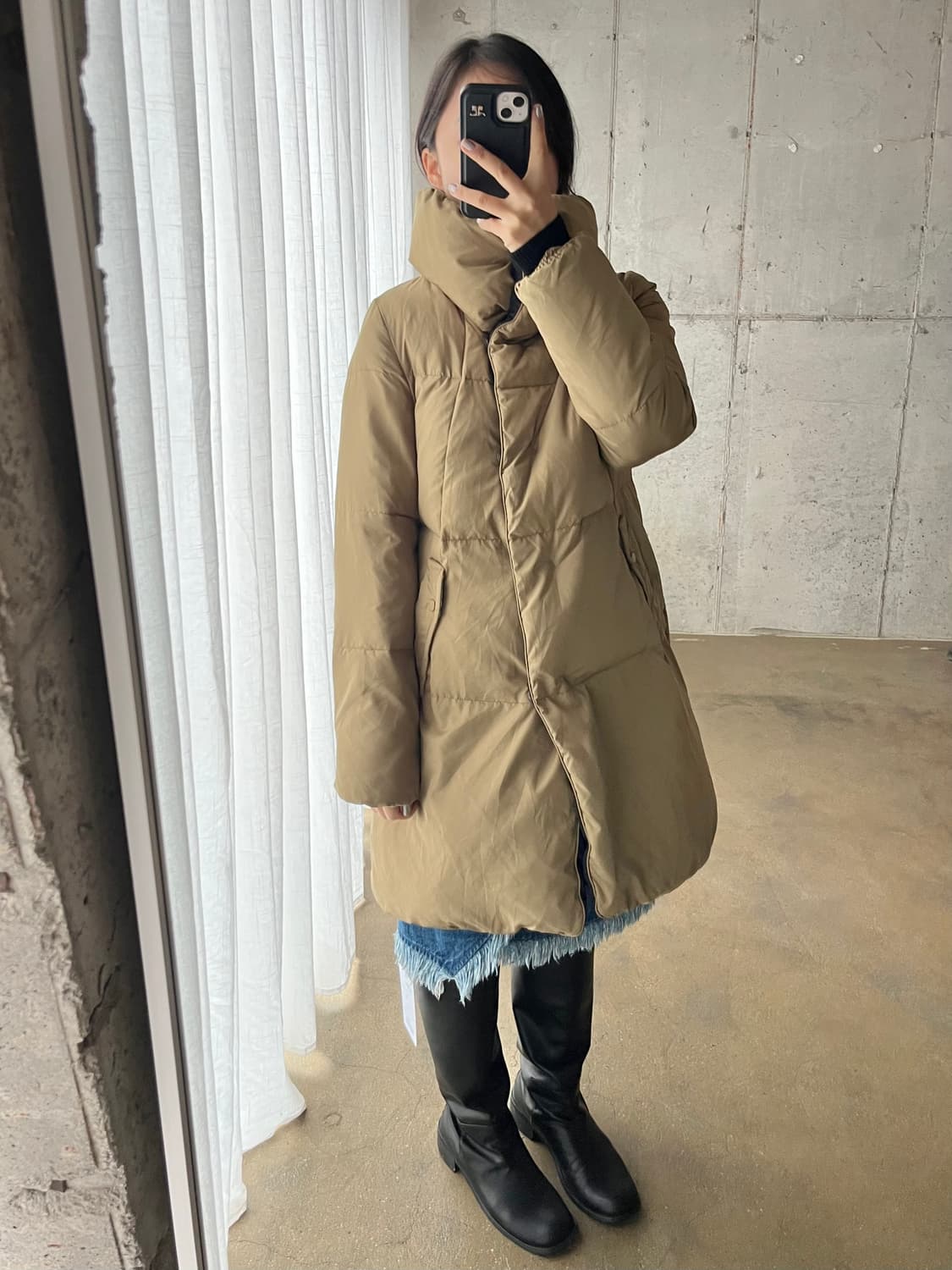 T.VIEW 리얼 다운 자켓 올리브그린 상품이미지3