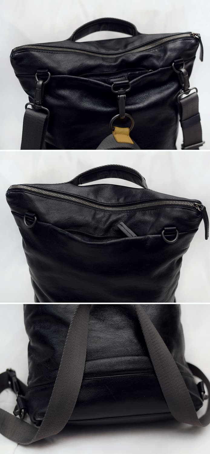 만다리나덕 이태리 복스레더 탑핸들 멀티웨이 스퀘어 백팩 상품이미지7