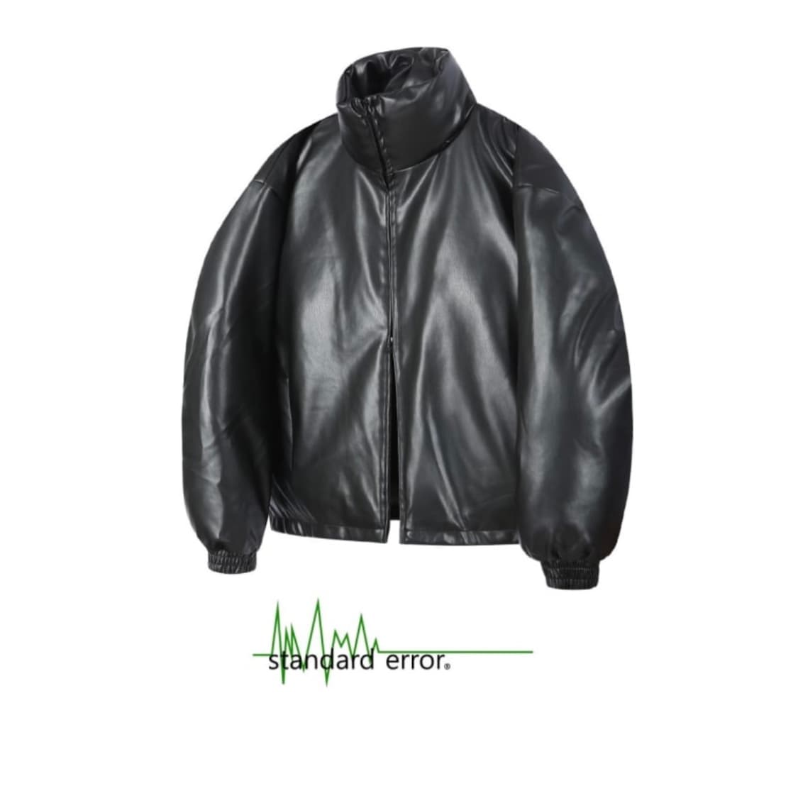 스탠다드에러 하이넥 레더 패딩 상품이미지1