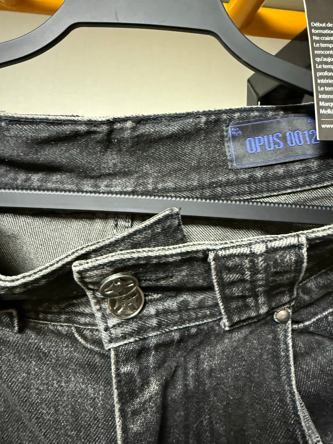 OPUS 0012 MELTED DENIM PANTS BLACK M사이즈 상품이미지8