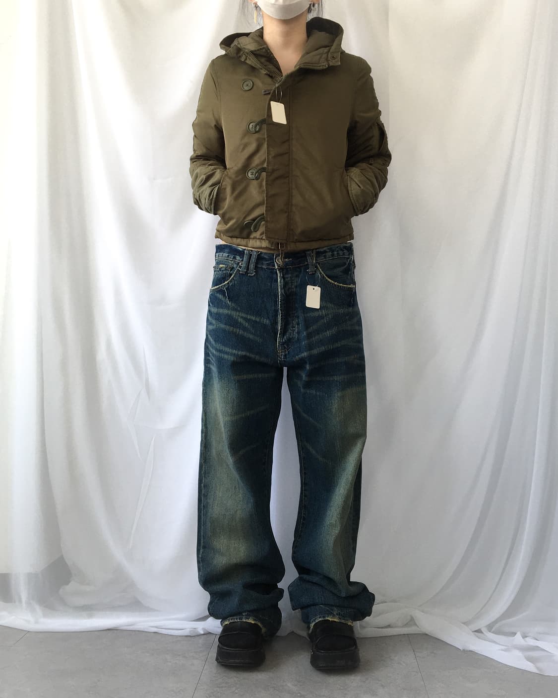 Military hood khaki jumper 상품이미지5